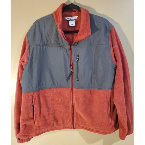 Columbia Tops - Women's Red & Gray Columbia Fleece Full Zip, Size 2X